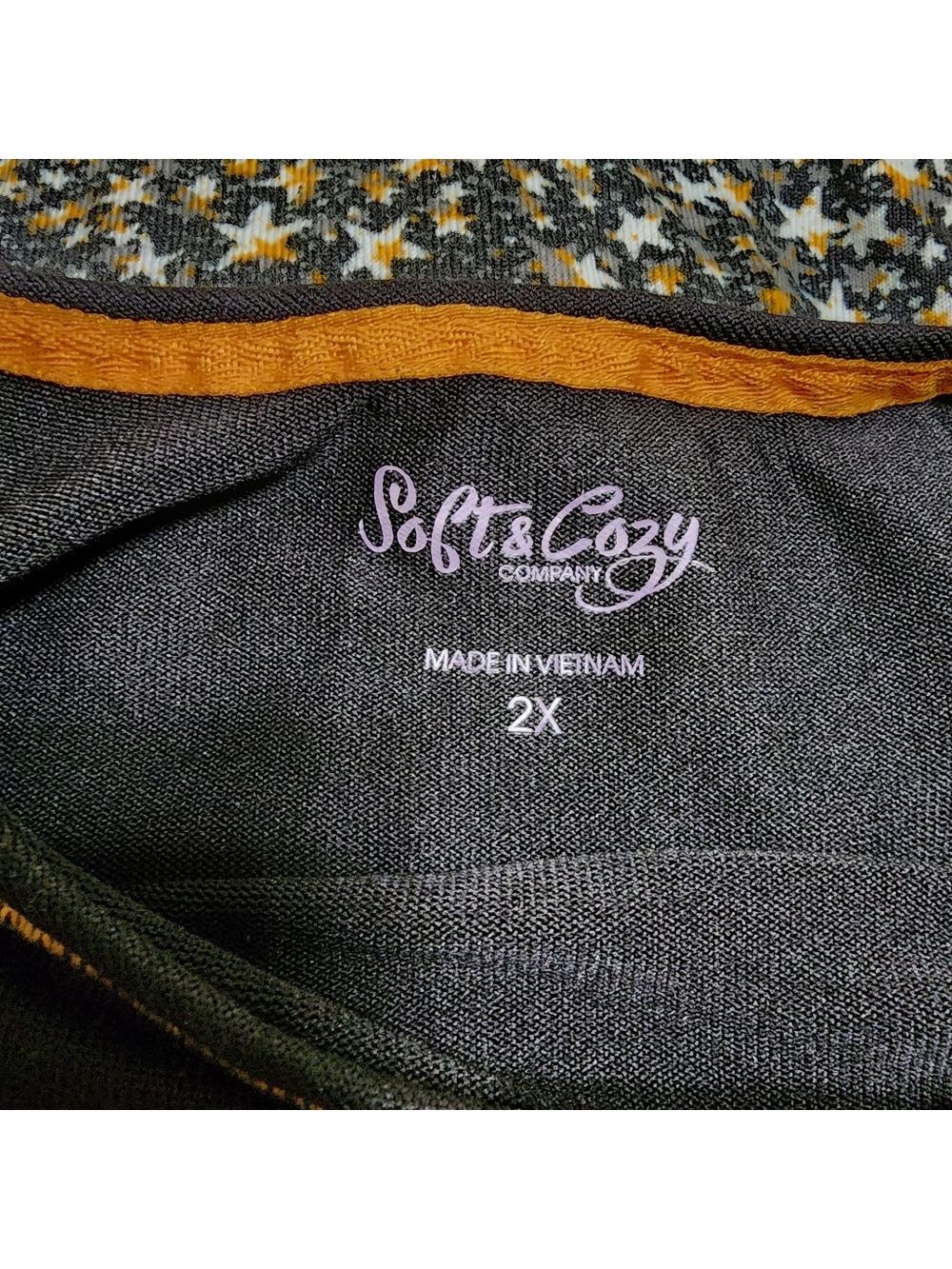 Stylish Black Top with Gold Trim - Picture 7 of 7